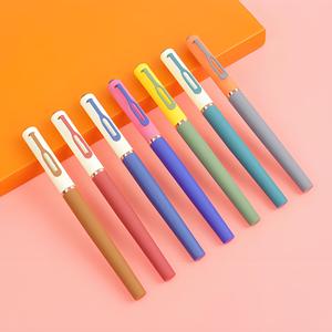 厂家供应豪华漂亮莫兰迪彩色金属滚筒中性笔，带定制标志 - Product Image 3