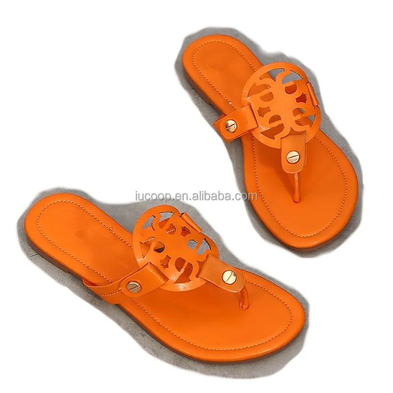 Sandalias planas de lujo TB para mujer, chanclas sexys de playa, chanclas de verano