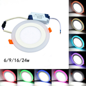 จงซานโคมไฟเพดาน Led 110V 220V,โคมไฟดาวน์ไลท์อัจฉริยะ3 + 3W 6 + 3W 12 + 4W 18 + 6W สองสีแผงไฟ Led สี่เหลี่ยม - Product Image 4