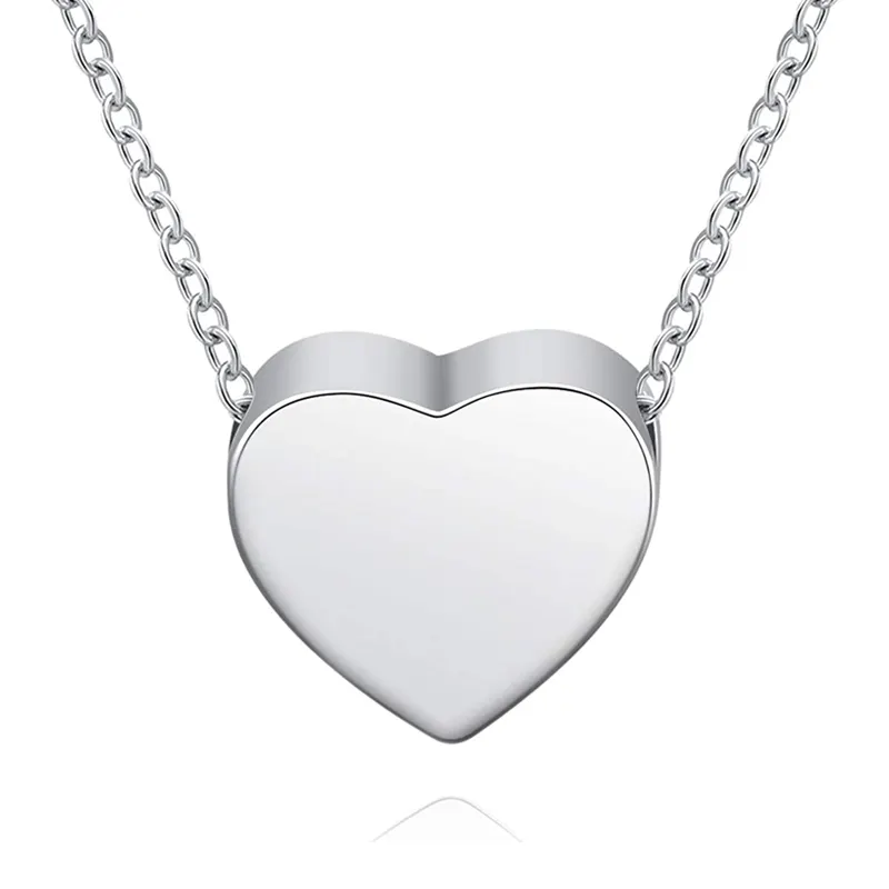 Floating Heart Pendant Cremation Urn Jewelry Necklace with Filler Kit Ashes Keepsake Memorial