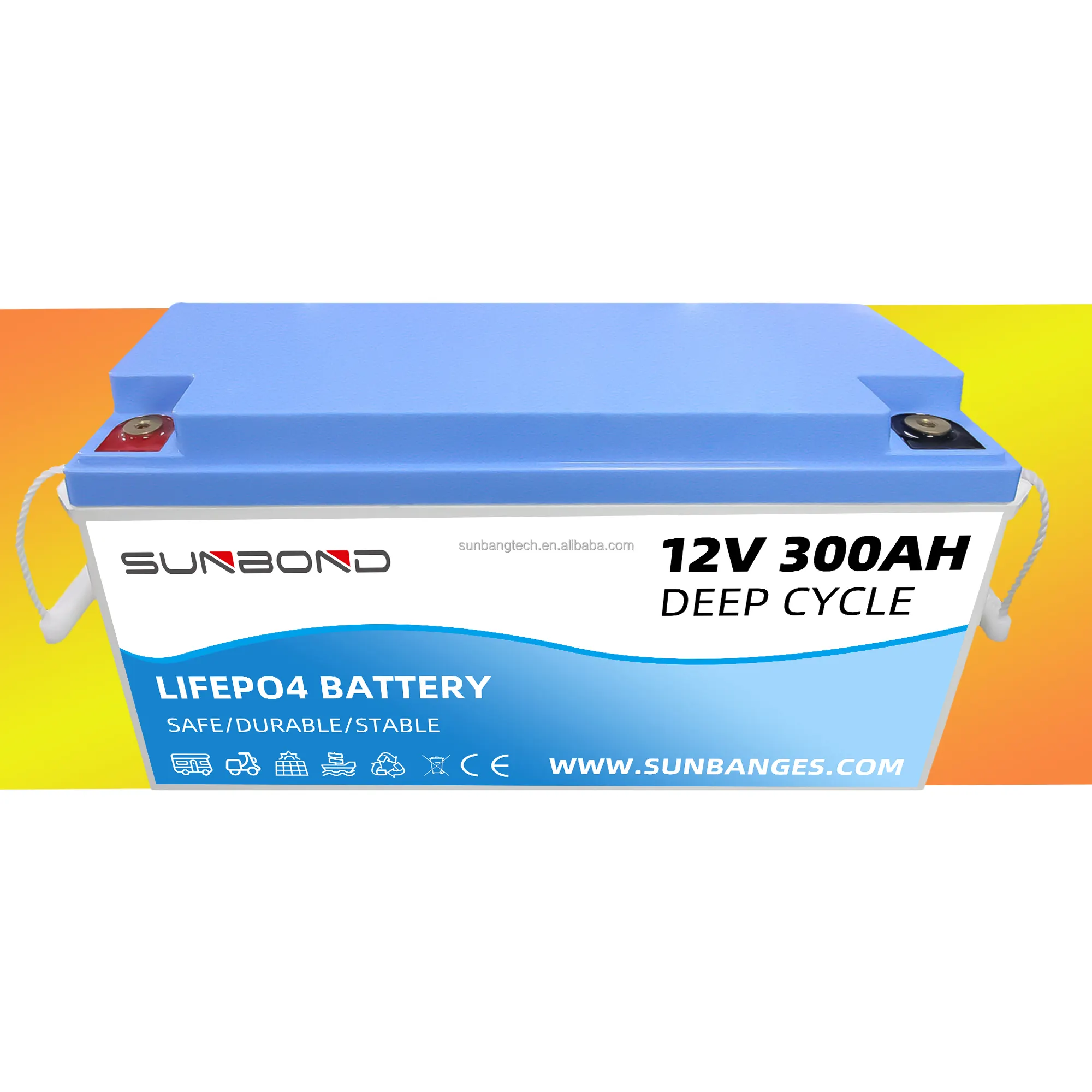 Light Weight LiFePO4 bateria 12V 100Ah Lithium Iron Battery Pack 12 v 300 ah LiFePO4 Battery 6000 cycles for rv camper with lcd