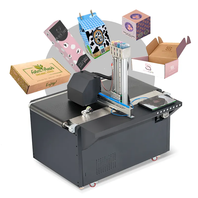 One Pass Printer Paper Cup Fan Carton Printer Digitaal Pakket Single Pass Printer Voor Verpakking