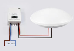 Interruptor de sensor de movimiento de radar de Carga inteligente de 5,8 GHz y 35W con ajustes DIP ajustables para control de iluminación - Product Image 3