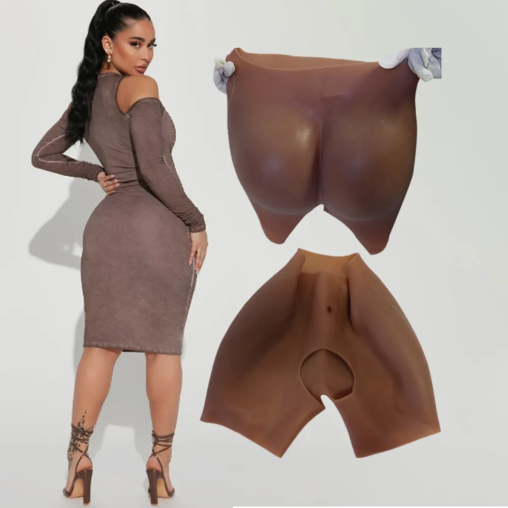 Silicone Quadris E Nádegas Calcinhas Acolchoadas 2.2Cm Espessura Butt-Lifting Shapewear Mulheres Silicone Hip Shapers S Hourglass Figura