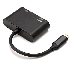 Support 4K <strong>USB</strong> 3.1 C Type <strong>Adapter</strong> <strong>to</strong> <strong>HDMI</strong> VGA 2 in 1 Converter Dongle - Product Image 2