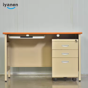 IYANEN KD Structure 3 Drawers Home Office <strong>Desk</strong> Metal Office <strong>Computer</strong> Table <strong>Desk</strong> Modern Furniture Steel <strong>Simple</strong> Double Table <strong>Desk</strong> - Product Image 1