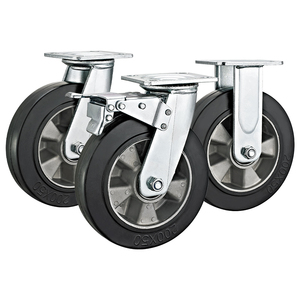 4 5 6 8 Zoll Werkseitig schwenkbares Rollen rad Gummi rollen Hochwertige Hochleistungs-Industrie rollen lager - Product Image 1