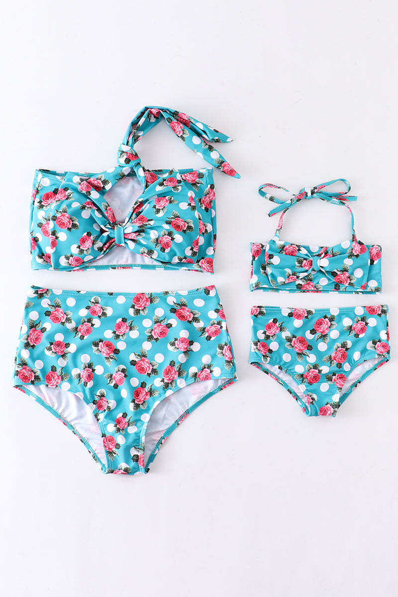 COSTUMI DA BAGNO MINT FLORAL HALTER MOMMY & ME