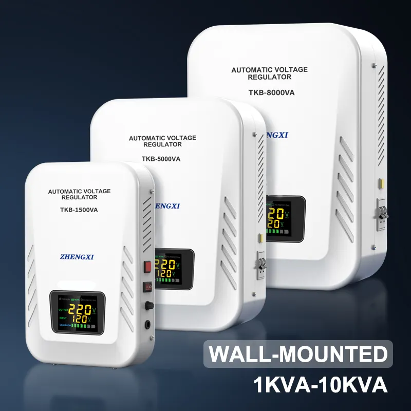 TKB montado na parede 1kva 2kva 3kva 5kva 8kva 10kva Home AVR 220V reguladores/estabilizadores automáticos de tensão CA