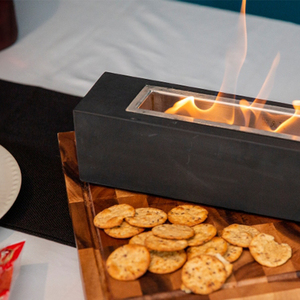 Tragbare rechteckige Tischplatte Feuerstelle Schüssel Ethanol Kamin Kohlen becken Innen zement Feuerstelle für Party Rauchfrei - Product Image 5