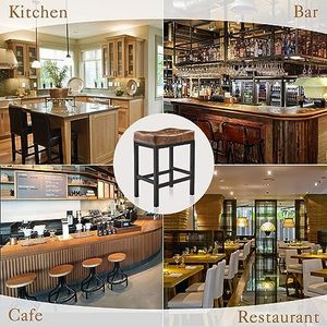 Hiện đại màu đen không thấm nước khung kim loại thanh phân với Faux Da yên backless truy cập chiều cao cho nhà bếp đảo <span class=keywords><strong>24</strong></span>-<span class=keywords><strong>inch</strong></span> - Product Image 6