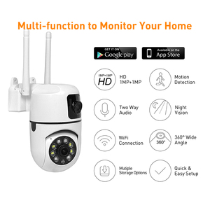 V380 RV1-WiFi 1MP + 1MP çift Lens kapalı güvenlik kamera HD PTZ gece görüş bulut veri hareket algılama dahili iki yönlü ses - Product Image 2