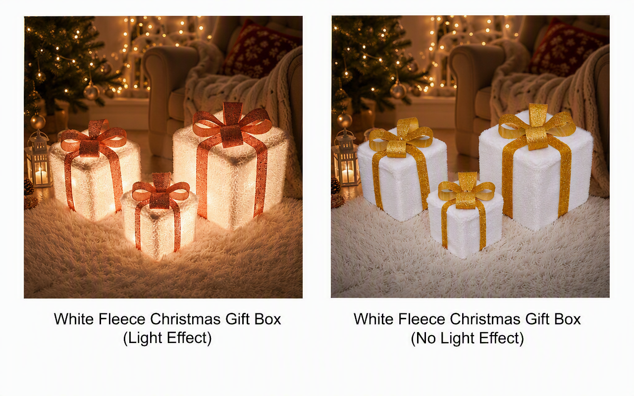 White Cashmere Christmas Gift Box