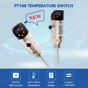 Holykell OLED <strong>Display</strong> 4-20mA NPN PNP Output PT100 Temperature <strong>Sensor</strong> Switch for Pipeline <strong>System</strong> Supervision - Product Image 3