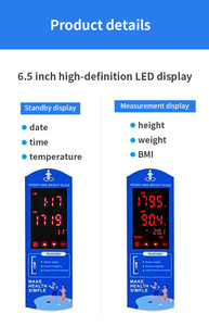 Kỹ thuật số Đồng tiền hoạt động trọng lượng và chiều cao quy mô cho phòng khám - Product Image 4