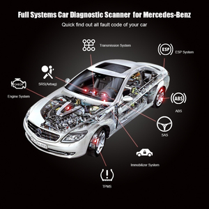 KW360 Benzina Motore Diesel Tester Rivelatore Lettore di Codice Completo del Sistema di Diagnosi STRUMENTI di Olio di Reset O2 di Test del Sensore per Mercedes-benz