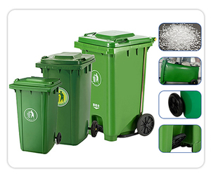 Contenedor de basura móvil de 4 ruedas, de plástico de 1100L bote de basura, con pedal de pie - Product Image 2