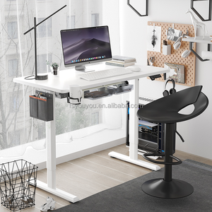 Mesa elevadora de pie con marco metálico de escritorio de doble columna ajustable Rectangular eléctrica inteligente con un solo motor para uso en oficina - Product Image 5
