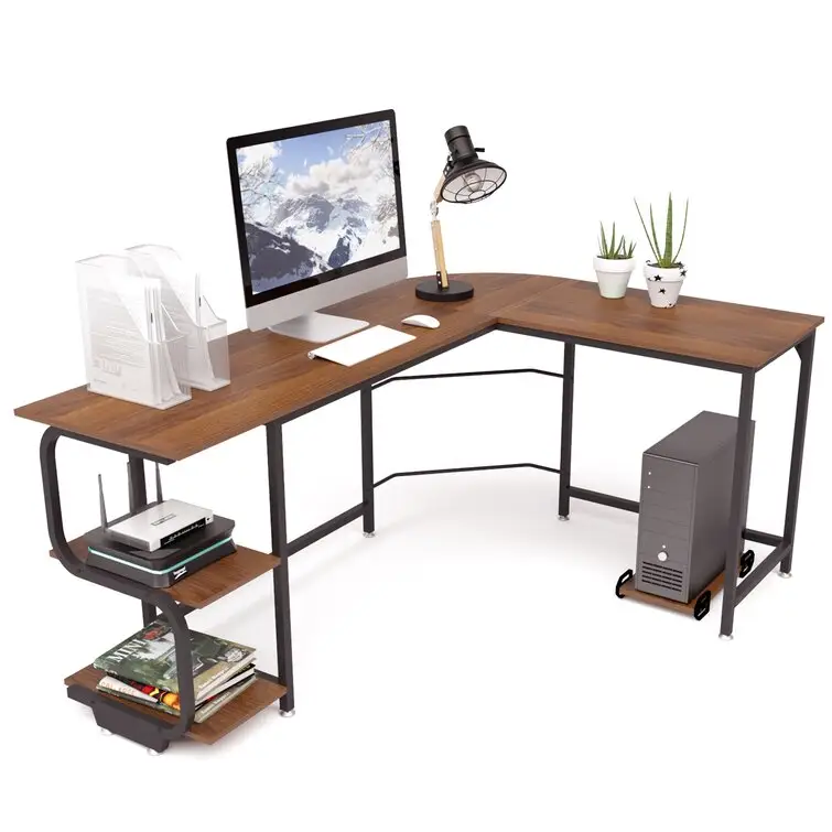 Support d'ordinateur portable pour bureau réglable en bois, vente en gros, tiroir blanc verrouillé, bureau d'ordinateur de maison