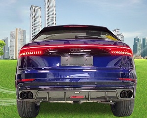 Runde Car Modification for 2021 Audi <strong>Q8</strong> Upgraded Carbon Fiber Sports Style Body Kit Front Lip Rear Lip Side Skirt Tail Spoiler