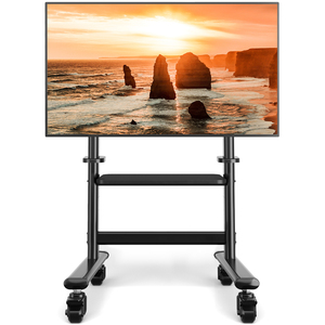 Max 100 LCD TV montaj zemin raf portatif araba evrensel TV konferans odası için duruyor bir makine hareketli dokunmatik Panel Trolly standı - Product Image 2