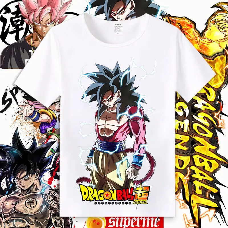 Günstige Großhandel 30 Arten Drachen bälle Goku Super Saiyan Anime Held T-Shirts Vegeta Gohan Goku TRUNKS T-Shirt