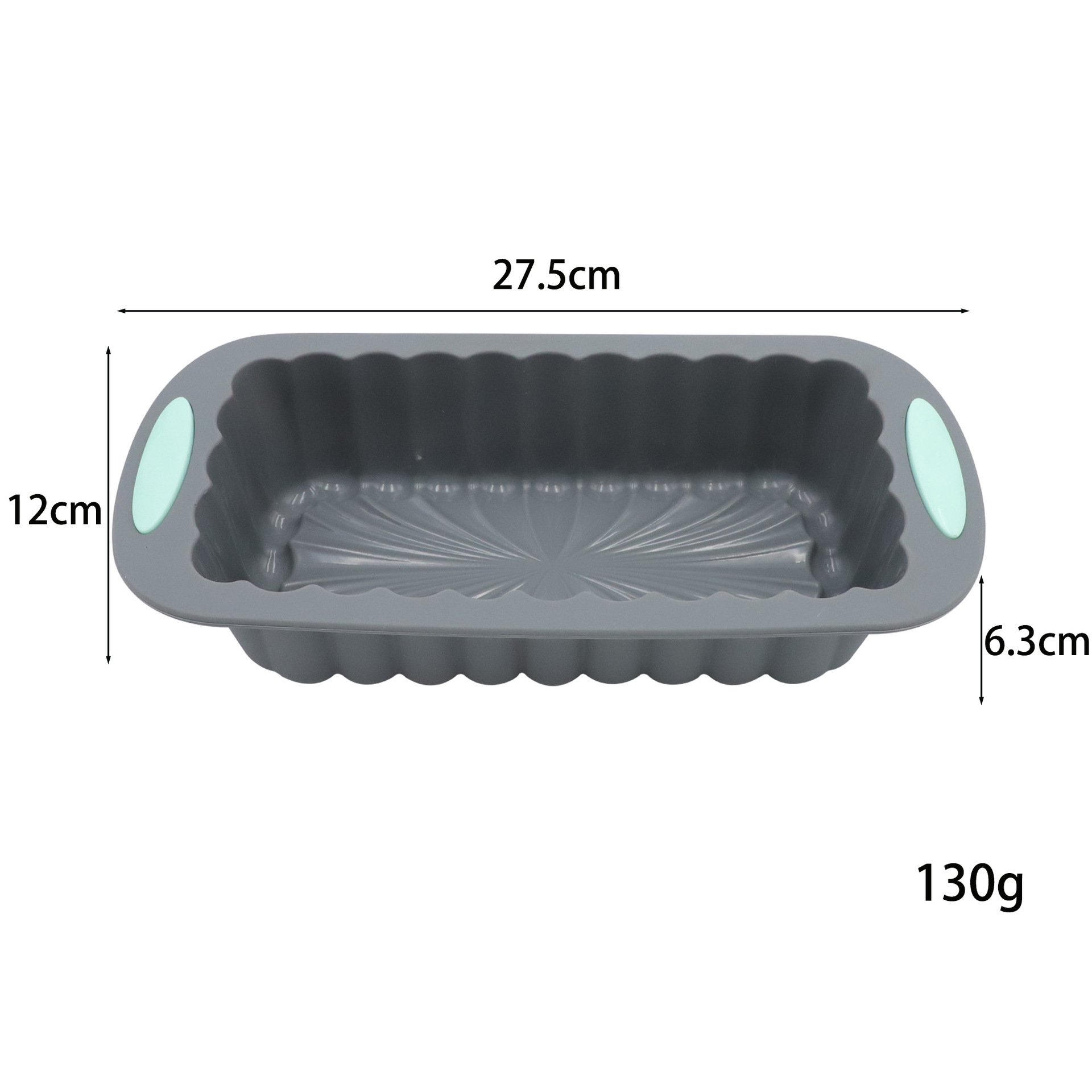 Two-tone Scalloped Edge Silicone Toast Pan