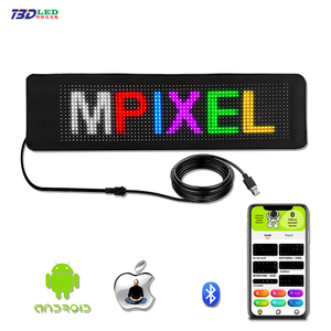 16*64 nokta 5V esnek LED ekran paneli kolay kurulum cam pencere yumuşak LED şerit taşınabilir RGB renk APP kontrol araba LED ekran - Product Image 4