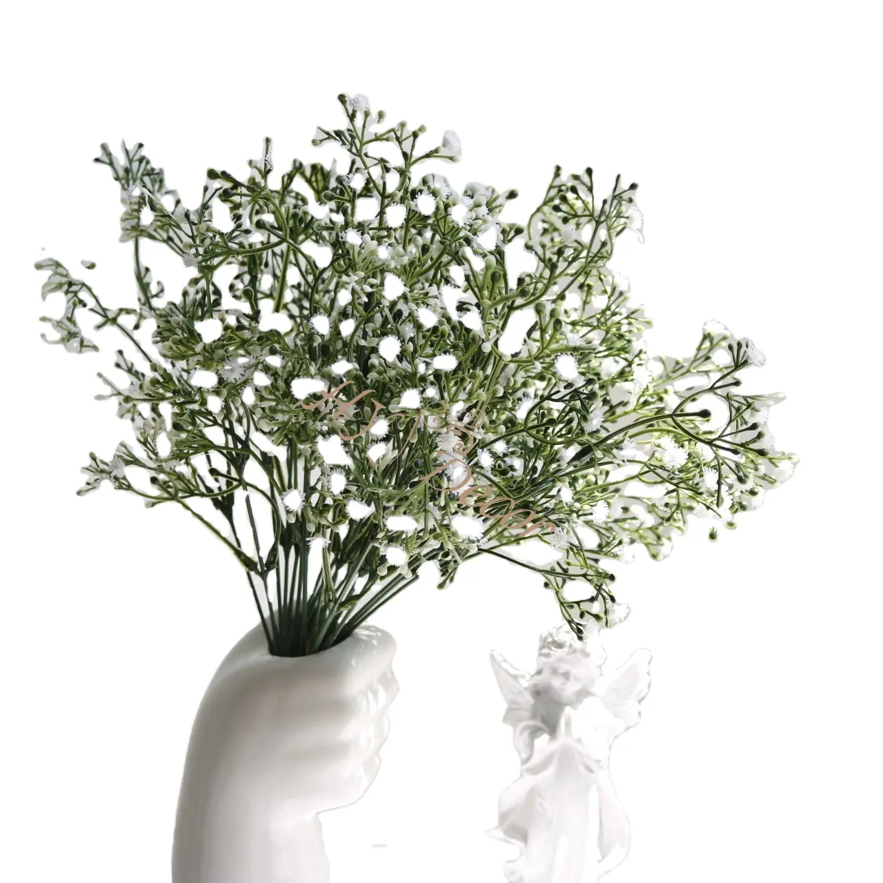 بيع بالجملة بالجملة باقة زهور اصطناعية من الحرير الطبيعي جيبسوفيلا بنباتات محاكاة تنفس الأطفال