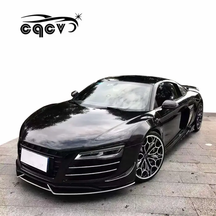 Chất Lượng Cao Cqcv Phong Cách Carbon Fiber Body Kit Cho Audi R8 Sợi Carbon Phía Trước Spoiler Phía Sau Khuếch Tán Và Bên Váy Cho Audi R8