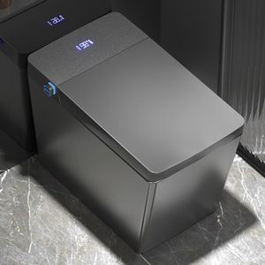 モダンなスクエアブラックディスプレイスクリーンセラミックインテリジェントビデトイレ自動操作スマートトイレ - Product Image 3