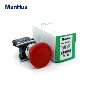 ManHua XB4-BS542 Urgent Stop Red Mushroom NO/NC drehen zu release push button schalter - Product Image 5
