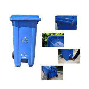 Venta caliente 240L 660L 1100L Cubo de basura de plástico ambiental móvil Contenedor de basura industrial - Product Image 3