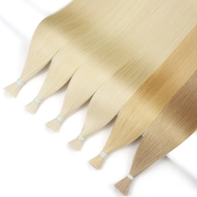 Remy menschliches Haar Bulk unverarbeitete jungfräuliche indische 22 20 Zoll helle Farbe Bulk Haar verlängerungen Großhandel kaufen Bulk Haar