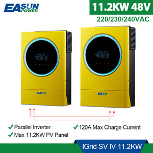 Easun SV IV 5.6k MPPT120Aソーラー充電器PV入力6000W450vdcLEDリングライトタッチ可能ボタン1フェーズおよび3フェーズ - Product Image 4