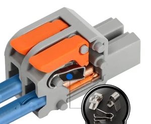 Factory Supply Quick Fast <strong>Connecting</strong> Cable Clamp 4 Ways <strong>Terminal</strong> <strong>Block</strong> Male Female Splice <strong>Spring</strong> Push Lever Wire Connector - Product Image 3