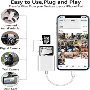 USB C/8 pin a SD TF lettore di schede per iP 15 3-in-1 tipo C Trail lettore di schede adattatore con ricarica per Android Samsung - Product Image 3