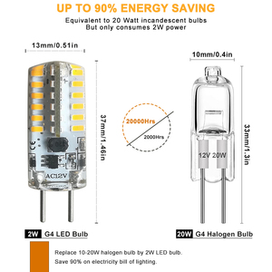 AC/DC 12V 2W Gy6.35 LED ampul 20W halojen ampul eşdeğer G4 G5.3 Bi pin mini led elektrik ampulü - Product Image 4
