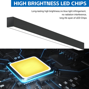 NGT ticari Modern 5CCT 1.2M 2.4M LED tavan işık asılı gömme kolye lineer aydınlatma ofis salonu berber dükkanı otel için - Product Image 4