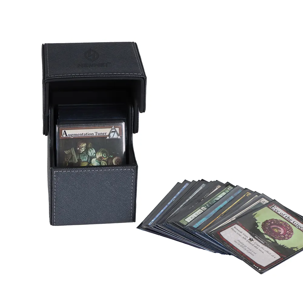 4-in-1-Lederkartenetui Doppelraum-Split-Karten etui Magnetisch versiegelter Sammelkarten-Aufbewahrung koffer für Magic /Yugioh/TCG