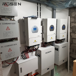 Rosenpv 5KW 10KW 15KW 20KW 25KW 30KWハイブリッドオングリッドソーラーエネルギーシステム3フェーズ家庭用