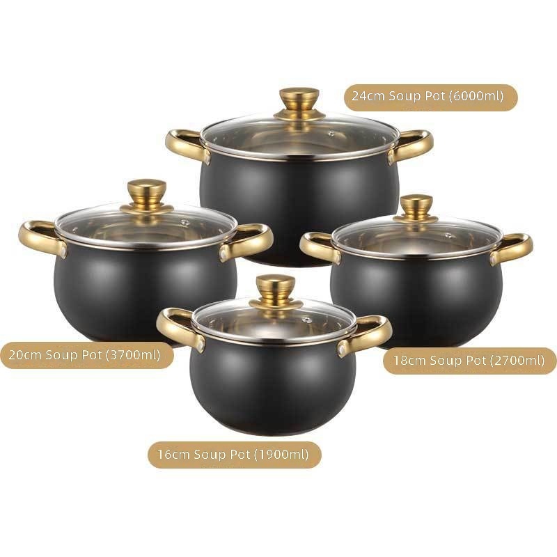 8-piece arc pot set-three layers