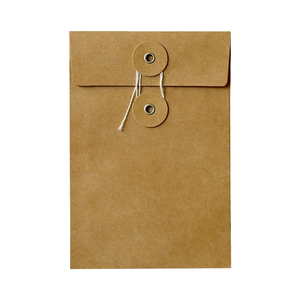 Großhandel Custom Logo Papier Recycelbarer Kraft umschlag mit Knopf und Schnur verschluss - Product Image 5