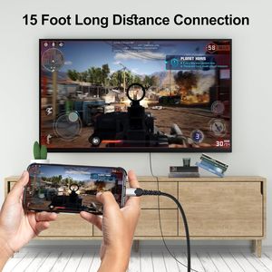 <span class=keywords><strong>HDMI</strong></span> 4K độ nét cao <span class=keywords><strong>c</strong></span>áp USB <span class=keywords><strong>c</strong></span>-to-<span class=keywords><strong>hdmi</strong></span> <span class=keywords><strong>c</strong></span>áp 4K 30Hz 1080P/120Hz 2K/60Hz Tương thích iPhone iPad máy tính xách tay máy tính không khí - Product Image 2