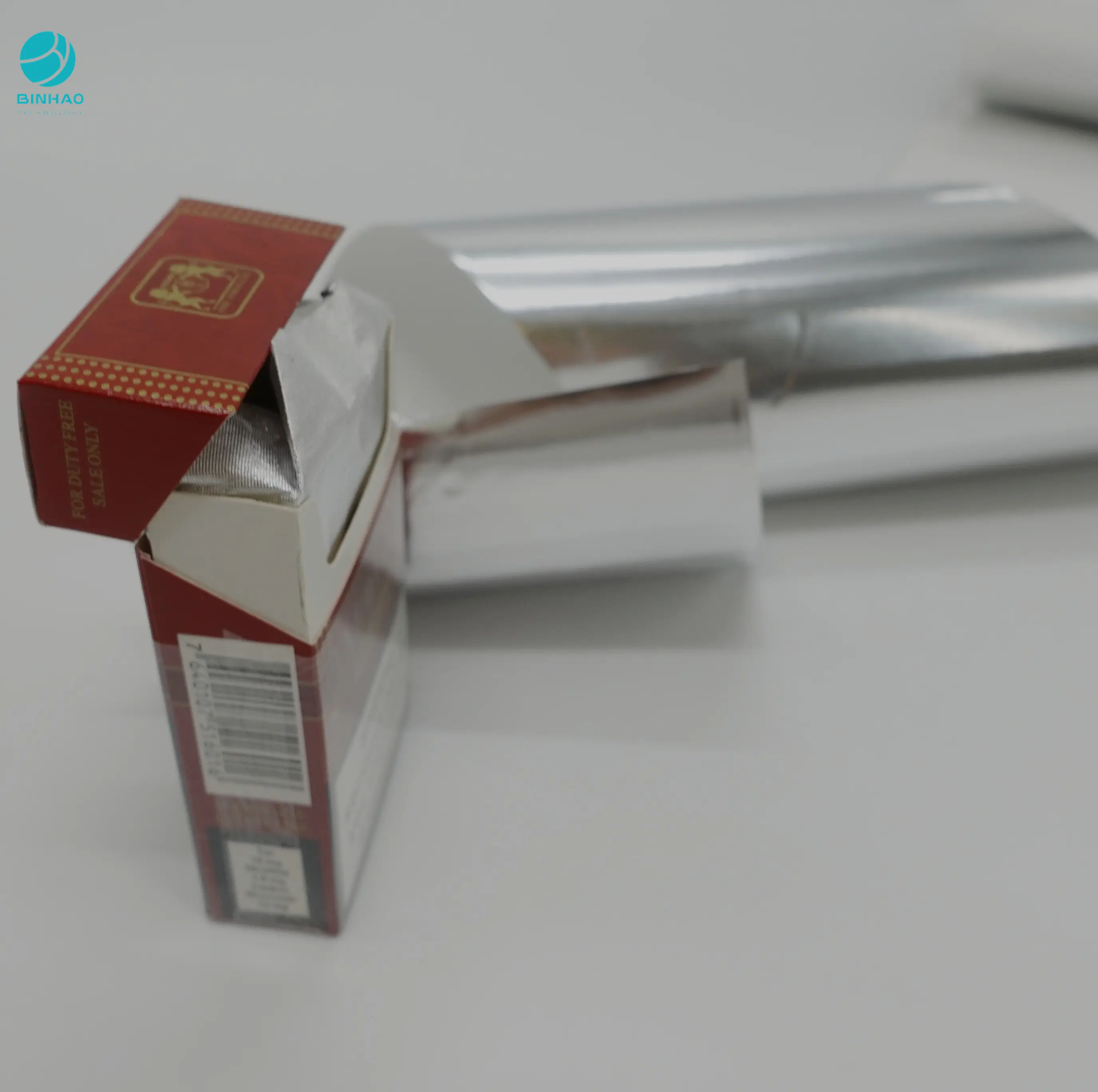 Rolo de papel metálico brilhante de prata, 50g de folha de alumínio para embalagem de cigarro