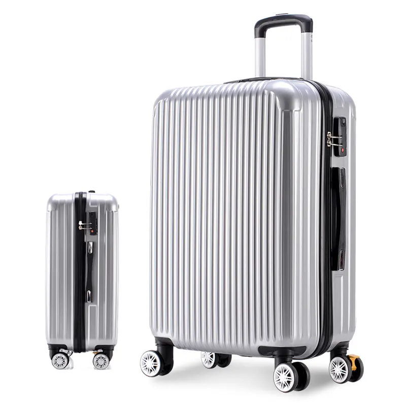 Wholesale zipper luggage bags 4 wheels trolley case 3 high quality luggage