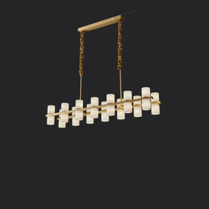 JYLIGHTING Proluxe all-bakır Alabaster kolye işık Modern yuvarlak avize oturma odası için AC güç ile ampul ışık kaynağı - Product Image 6