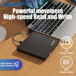 EAGET Portable Player USB 3.0 <strong>CD</strong> Rw Writer for <strong>PC</strong> Desktop Laptop Linux External Optical Drive <strong>Rom</strong> Dvd - Product Image 2