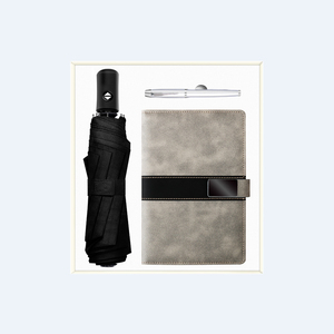 Notebook Gift Pack with Umbrella Pen Temperature Display Vacuum Flask <strong>Usb</strong> Flash Drive Speaker Power Bank Vip Gift Set High-end - Product Image 3