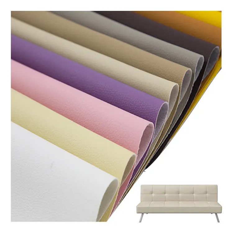 Funda de sofá impermeable con relieve ecológico, rexine, tela de cuero sintético de PVC para muebles